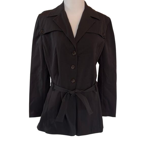 Iceberg - Made in Italy, vintage black trench coat, size 46 - Picture 2 of 13